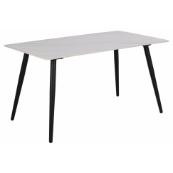 Jedálenský stôl Wicklow, 140 cm, biela / čierna
