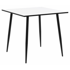 Jedálenský stôl Wila, 80 cm, biela / kov
