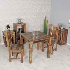 Jedálenský stôl z recyklovaného dreva Kalkutta, 80 cm, mango - 2