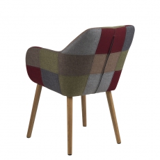 Konferenčná / jedálenská stolička s podrúčkami Milla, patchwork - 4