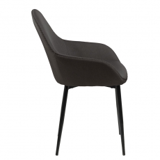 Jedálenská stolička Disca (Súprava 2 ks), sivá - 3