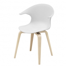 Jedálna stolička Ikona (SET 4 ks), drevo/biela - 1
