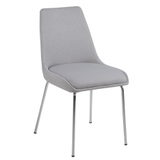 Jedálna stolička na štvornohej konštrukcii Alicia (SET 2 ks), šedá - 1