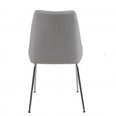 Jedálna stolička na štvornohej konštrukcii Alicia (SET 2 ks), šedá - 4