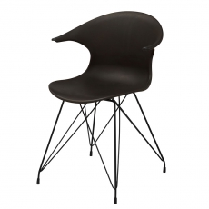 Jedálna stolička s čiernou podnožou Janine (SET 4 ks) - 2