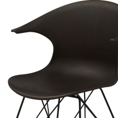 Jedálna stolička s čiernou podnožou Janine (SET 4 ks) - 11