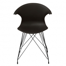 Jedálna stolička s čiernou podnožou Janine (SET 4 ks) - 10