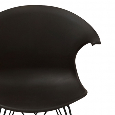 Jedálna stolička s čiernou podnožou Janine (SET 4 ks) - 9