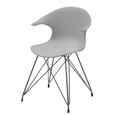 Jedálna stolička s čiernou podnožou Janine (SET 4 ks) - 1