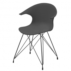 Jedálna stolička s čiernou podnožou Janine (SET 4 ks) - 6