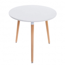 Jedálenský stôl Benet okrúhly, 80 cm, nohy prírodné - 1