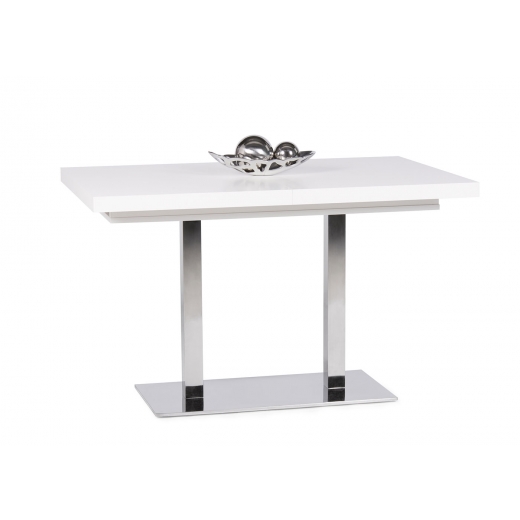 Jedálenský stôl rozkladací August, 200 cm, biela - 1