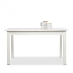 Jedálenský stôl rozkladací Kronborg, 160 cm, biela