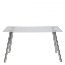 Jedálny stôl sklenený Samson, 140 cm - 2