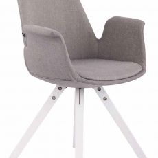 Jídelní čalouněná židle Prins textil, bílé nohy - 7