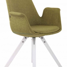 Jídelní čalouněná židle Prins textil, bílé nohy - 4