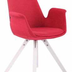 Jídelní čalouněná židle Prins textil, bílé nohy - 5