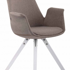 Jídelní čalouněná židle Prins textil, bílé nohy - 6