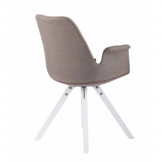 Jídelní čalouněná židle Prins textil, bílé nohy - 12