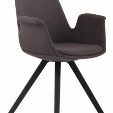 Jídelní čalouněná židle Prins textil, černé nohy - 8