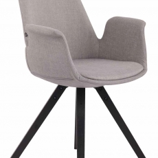 Jídelní čalouněná židle Prins textil, černé nohy - 7