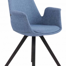 Jídelní čalouněná židle Prins textil, černé nohy - 1