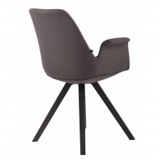 Jídelní čalouněná židle Prins textil, černé nohy - 12
