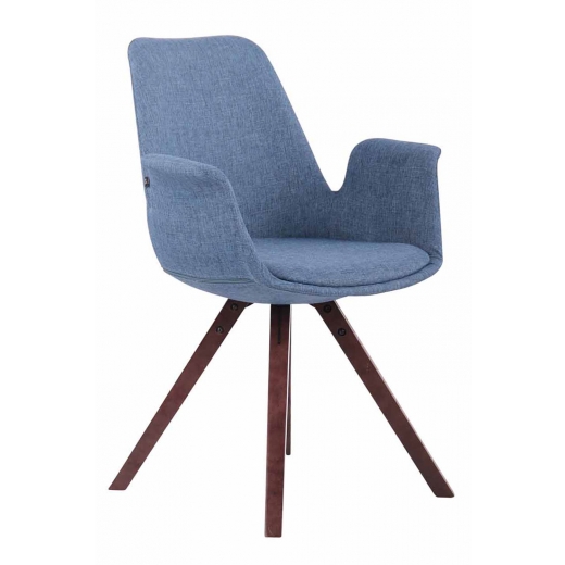 Jídelní čalouněná židle Prins textil, nohy ořech - 1