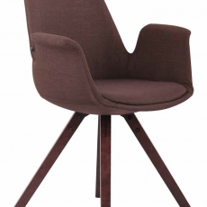 Jídelní čalouněná židle Prins textil, nohy ořech - 2
