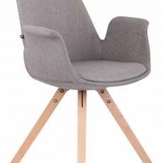 Jídelní čalouněná židle Prins textil, přírodní nohy - 7