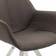 Jídelní čalouněná židle Siksak textil, bílé nohy - 16