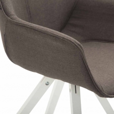 Jídelní čalouněná židle Siksak textil, bílé nohy - 15
