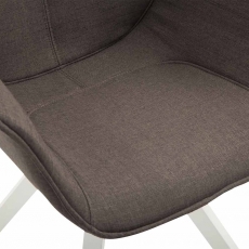 Jídelní čalouněná židle Siksak textil, bílé nohy - 13