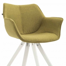 Jídelní čalouněná židle Siksak textil, bílé nohy - 4
