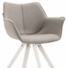 Jídelní čalouněná židle Siksak textil, bílé nohy - 7