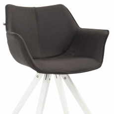Jídelní čalouněná židle Siksak textil, bílé nohy - 8