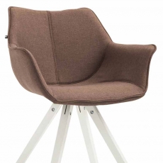 Jídelní čalouněná židle Siksak textil, bílé nohy - 6