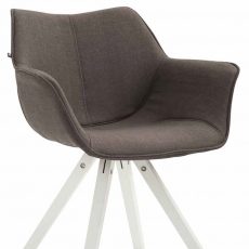 Jídelní čalouněná židle Siksak textil, bílé nohy - 9