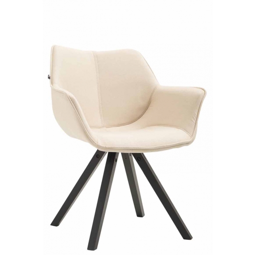 Jídelní čalouněná židle Siksak textil, černé nohy - 1