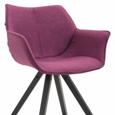 Jídelní čalouněná židle Siksak textil, černé nohy - 2
