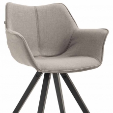 Jídelní čalouněná židle Siksak textil, černé nohy - 7