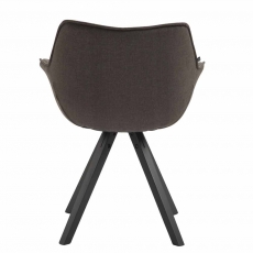Jídelní čalouněná židle Siksak textil, černé nohy - 12