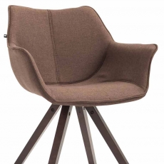 Jídelní čalouněná židle Siksak textil, nohy ořech - 6