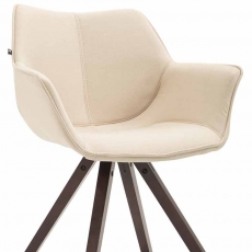 Jídelní čalouněná židle Siksak textil, nohy ořech - 1