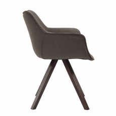 Jídelní čalouněná židle Siksak textil, nohy ořech - 11
