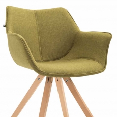 Jídelní čalouněná židle Siksak textil, přírodní nohy - 4
