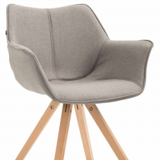 Jídelní čalouněná židle Siksak textil, přírodní nohy - 7