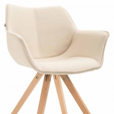 Jídelní čalouněná židle Siksak textil, přírodní nohy - 1