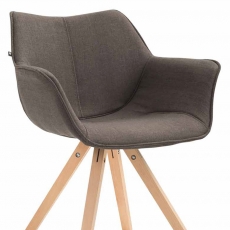 Jídelní čalouněná židle Siksak textil, přírodní nohy - 9