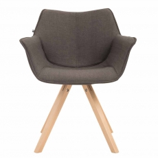Jídelní čalouněná židle Siksak textil, přírodní nohy - 11